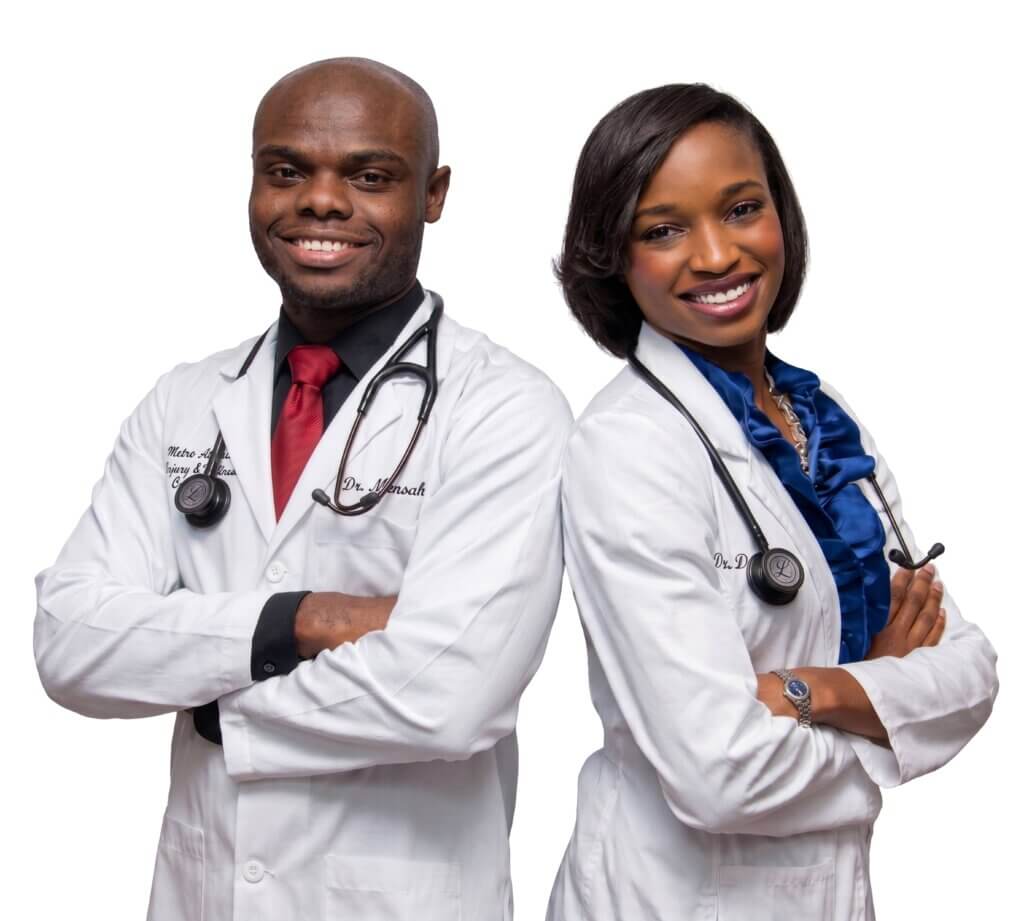Dr. Dena Jones and Dr. Adjei Mensah are top rated black chiropractors in south Atlanta.